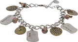 Muchmore Alloy Silver Charm Bracelet