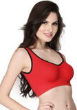 Clovia Non Wired Bra In Red Women's Full Coverage Bra