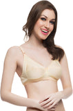 Clovia Cotton Non Padded Non Wired In Nude Women's Full Coverage Bra