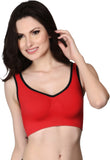 Clovia Non Wired Bra In Red Women's Full Coverage Bra
