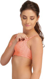 Clovia Clovia Cotton Lycra Nursing Bra In Pink With Embroidered Lace Women's Maternity Bra