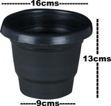 Easy Gardening 6 Inch Black Plant Container Set