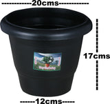 Easy Gardening 8 Inch Black Plant Container Set