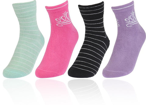 Bonjour Ladies Socks Women's Self Design, Striped Ankle Length Socks