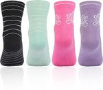 Bonjour Ladies Socks Women's Self Design, Striped Ankle Length Socks
