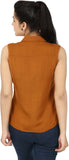 Eves Pret A Porter Women's Solid Casual Linen Shirt