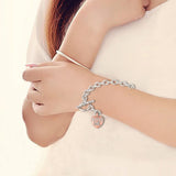 Love Bright Jewelry Sterling Silver Rose Gold Bracelet