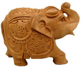 Shoppingtara Wooden Elephant Showpiece  -  4 cm