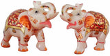Shoppingtara Marble Elephant Pair Showpiece  -  5 cm