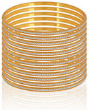 Fashion Fusion Alloy Yellow Gold Bangle Set