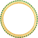 Alysa Brass, Copper Cubic Zirconia, Emerald 18K Yellow Gold, Rhodium Bangle Set