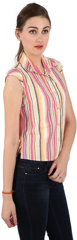 Blute Women's Striped Casual Shirt