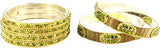 The Fine World Metal Zircon Brass Bangle Set