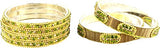 The Fine World Metal Zircon Brass Bangle Set