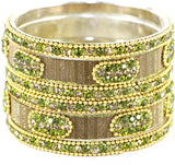 The Fine World Metal Zircon Brass Bangle Set