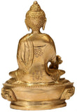 Craftartz Buddha Brass Idol Dhyan Mudra Showpiece  -  14 cm