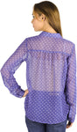 Anasazi Women's Polka Print Casual Shirt