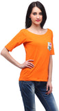 Cation Casual 3/4 Sleeve Solid Women's Top