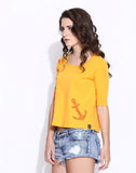 Cult Fiction Printed Women's Scoop Neck T-Shirt