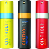 Cinthol Deo Spray - Play + Intense + Rush Combo Set
