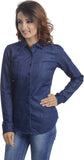 Addyvero Women's Solid Casual, Formal Denim Shirt