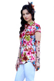 Desigrrrl Women's Floral Print Casual Shirt