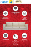 Durian Clinton/A/3 Leather 3 Seater Sofa