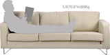 Durian Clinton/A/3 Leather 3 Seater Sofa