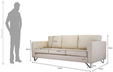 Durian Clinton/A/3 Leather 3 Seater Sofa