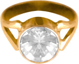 Asian Gems & Jewels 5 Dhaatu Metal, Alloy Zircon Ring