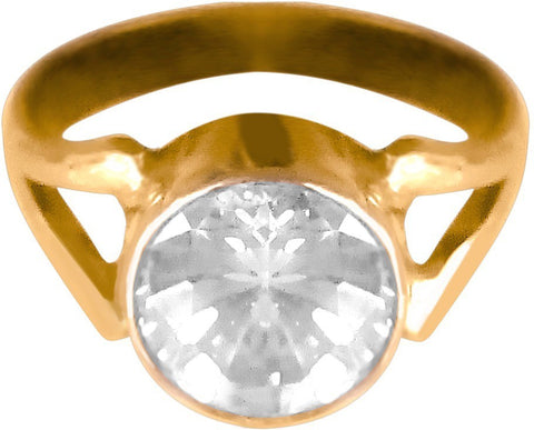 Asian Gems & Jewels 5 Dhaatu Metal, Alloy Zircon Ring