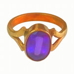 Asian Gems & Jewels 5 Dhaatu Metal, Alloy Amethyst Ring