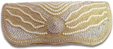 Linzina Wedding, Party, Festive Gold Pearls, Beads, Stone  Clutch