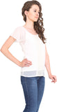 Albely Casual Short Sleeve Solid Women's Top