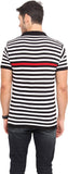 Northern Lights Striped Men's Polo Neck T-Shirt