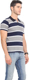 Northern Lights Striped Men's Polo Neck T-Shirt
