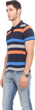 Northern Lights Striped Men's Polo Neck T-Shirt