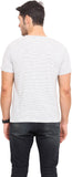 Northern Lights Striped Men's Round Neck T-Shirt