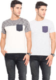 Northern Lights Striped Men's Round Neck T-Shirt