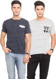 Northern Lights Solid Men's Round Neck T-Shirt