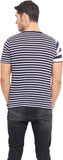 Northern Lights Striped Men's Round Neck T-Shirt