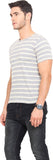 Northern Lights Striped Men's Round Neck T-Shirt