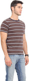 Northern Lights Striped Men's Round Neck T-Shirt