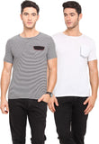 Northern Lights Striped Men's Round Neck T-Shirt