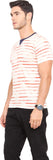Northern Lights Striped Men's Round Neck T-Shirt