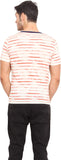 Northern Lights Striped Men's Round Neck T-Shirt