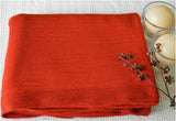 COLORS FOR LIVING Plain Throw Orange