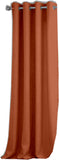 Trendy Home Polyester Orange Solid Eyelet Window Curtain