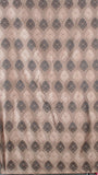 Fabutex Jacquard Black And Brown Geometric Eyelet Door Curtain