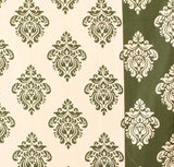 Fabutex Polyester Green Motif Eyelet Door Curtain
